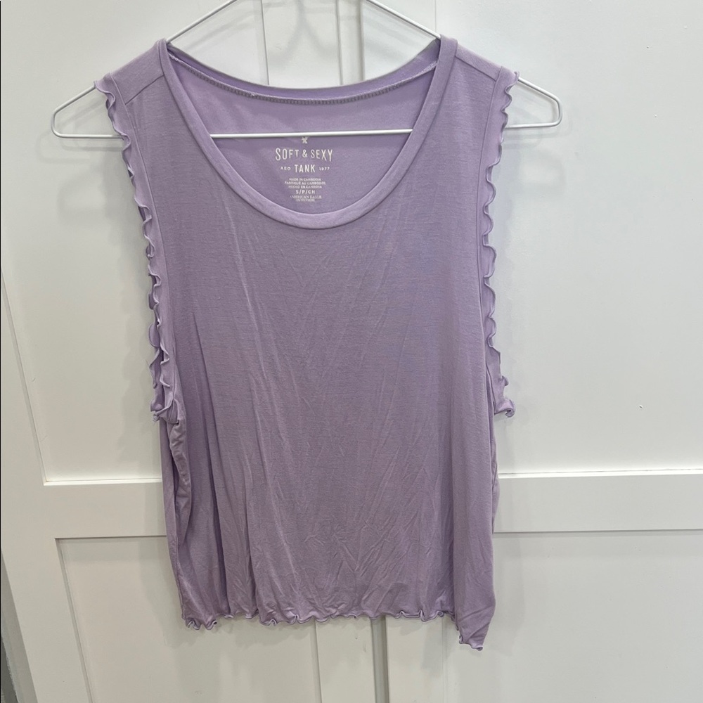American Eagle Outfitters Soft & Sexy Lilac Tank Top